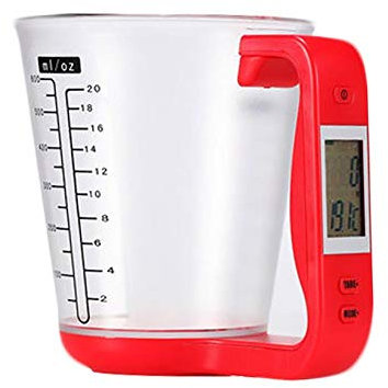 Wean - Caraffa di misurazione elettronica con bilancia da cucina e display digitale per la cucina