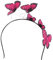 Lurrose Shake Roter Fascinator Hut Derby Stirnband Festival Krone Halloween Ostern Kostüm Kopfbedeckung Schmetterlinge
