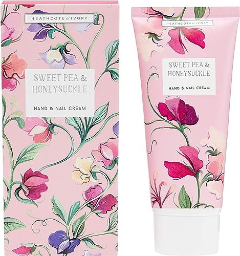 Heathcote & Ivory Sweet Pea & Honeysuckle Hand & Nail Cream, 100Ml