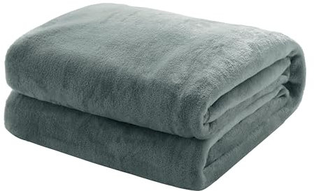 Mixibaby Kuscheldecke Flauschige extra weich & warm Wohndecke Flanell Fleecedecke, Falten beständig/Anti-verfärben als Sofadecke oder Bettüberwurf, Größe:150 cm x 200 cm, Farbe:Dunkelgrau