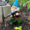 Tirifer Statue de Nain de Jardin Militaire avec Pistolet, Statue de Nain de l'armée, décorations de Jardin pour intérieur et extérieur, terrasse, Cour, pelouse, décoration d'intérieur
