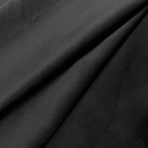 Regents Lux Soft Touch Plain Velvet Fire Retardant Plush Low Velour Cushion Sofa Upholstery Fabric Sold by the Metre - Black - Sample