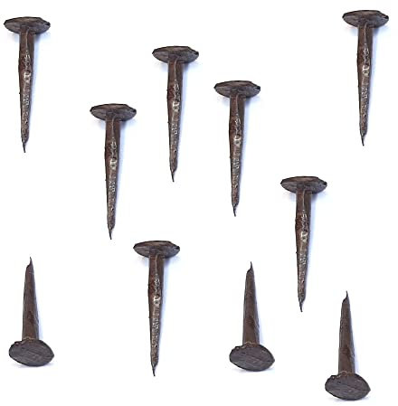 cyclingcolors 10x chiodi chiodini 6x16mm coprivite copridado acciaio bronzato bronzo ruggine vintage antichi mobili ferro vecchio metallo porta decorativo