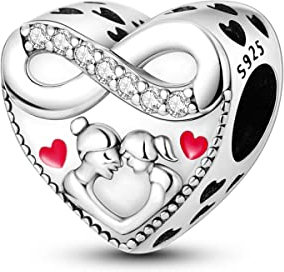 Hapour 925 Charms in Argento Sterling Adatto per Bracciali Charm Pendant Bead, Bracciale e Collana Gioielli Bead Regali per Le Donne Ragazza