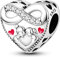 Hapour 925 Charms in Argento Sterling Adatto per Bracciali Charm Pendant Bead, Bracciale e Collana Gioielli Bead Regali per Le Donne Ragazza