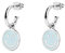 SINGULARU - Smiley Sky Enamel Creolen. Messing mit Rhodium-Beschichtung und Emaille. Schmuck für Damen.