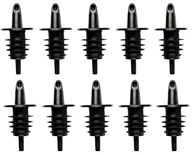Hawaiian Shaved Ice Syrup Precise Control Bottle Pourers, Professional Pour Spouts for Snow Cone & Drink Flavors (10-Pack)