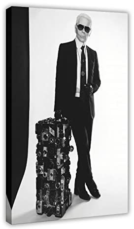 Karl Lagerfeld 6 Leinwand-Poster, Wandkunst, Dekordruck, Bild, Gemälde für Wohnzimmer, Schlafzimmer, Dekoration, Rahmen-Stil, 60 x 90 cm