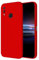 HONLEN Funda Compatible para Huawei P20 Lite Case, (5.84 Inches) Líquida TPU Silicona Cover con Anti-Rasguño, Cáscara Suave Cubierta Rojo Chino