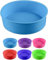 Konrunppy Moule à gâteau rond en silicone antiadhésif - Moule à gâteau rond en silicone - Ustensiles de cuisson en silicone (24 cm)