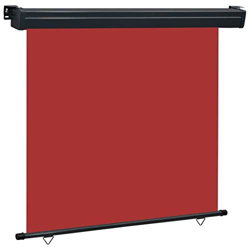 Gecheer Tenda Laterale per Terrazzo 160x250 cm Rossa,Tenda avvolgibile verticale per esterni, tenda da Sole a Caduta, tenda a rullo, Tenda da sole laterale