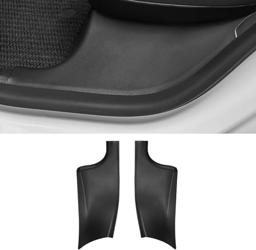 Bercicci 2PCS Rear Door Sill Protector for 5 Seater Tesla Model Y 2025 2024 2023 2022 2021 Accessories (NOT Fit Juniper & 7 Steater) Black ABS Material Rear Door Car Pedal Kick Protection