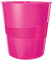 Leitz Papierkorb, 6er Pack, 15 Liter, Kunststoff, Pink, WOW, 52781023