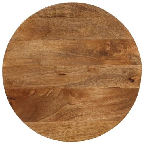 AUUIJKJF Home Items, Tischplatte Ø 50 x 3,8 cm, rund, Massivholz, Mango, Anzugmöbel