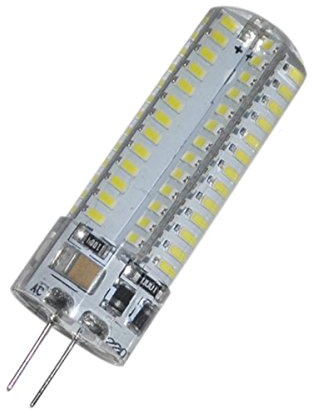 Aoxdi 1 Stück G4 LED Lampen 6W, Kaltweiß, 104 SMD 3014 Nicht Dimmbar Silikon Glühbirne, G4 LED Leuchtmittel, AC220-240V