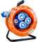 ELETTROWATT Prolunga Elettrica 30 Metri con Avvolgicavo Professionale arancione, Spina Industriale CEE 16A IP67 e 3 prese di corrente da incasso CEE 220V IP67 - Cavo 3G2.5 in Neoprene H07RN-F stagno