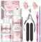 Saviland 60ML Nagelhautentferner Flüssig: Cuticle Remover Tools Set mit Cuticle Oil 30ML, Erweicht Nagelhaut, Entfernt tote Hautzellen, Hände Füße Nagelpflegeset mit Nagelhautzange Nagelhautschieber