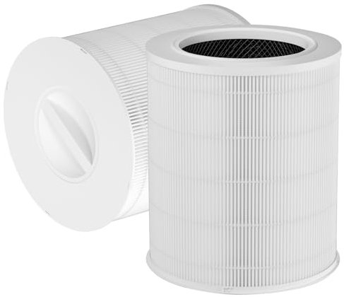 2 Stück AP401 AP402 Filterersatz, kompatibel mit Dayette AP401 AP402 und JOWSET AP402 AP403 Luftreiniger für große Räume bis zu 1000 m², H13 True HEPA Filter, 4-stufiges Filtersystem