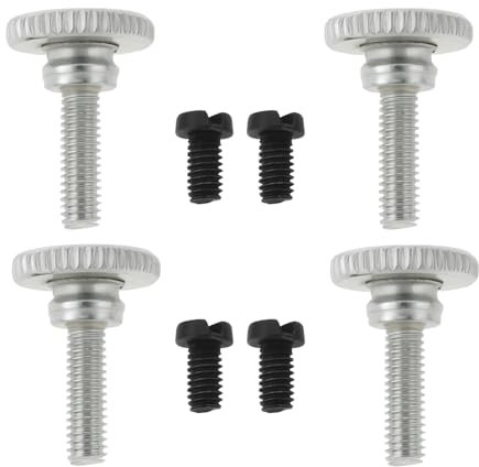 YINETTECH 8Pcs 19x12mm Needle Clamp Set Screw Thumb Foot Screw Compatible with Juki Single Needle Industrial Sewing Machines Black & Silver