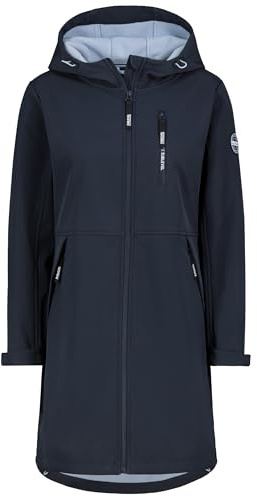 Sublevel Damen Softshellmantel – Übergangsjacke mit Kapuze, Leistentaschen & Brusttaschen, ideal für Outdooraktivität, wasserabweisend