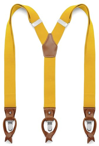 Trendhim Hosenträger Herren – Hosenträger – Einstellbare Y-Suspender mit Leder & Clips für perfekte Passform