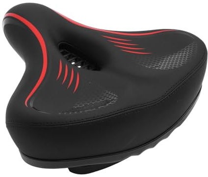MechKit Fahrradsattel Herren Damen, PU Leder Memory Schaum Stoßdämpfung Bequem Fahrrad Sattel Wasserdicht Fahrradsitz Kissen für Mountainbike Rennrad