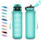 Gourde 1L, Gourde avec Sport Paille, Anti-Fuite, & Réutilisable, Bouteille d'eau Motivante avec Marquages de Temps, Facile à Nettoyer, Gourde Graduée pour Voyage, Randonnée, Cyclisme, Fitness