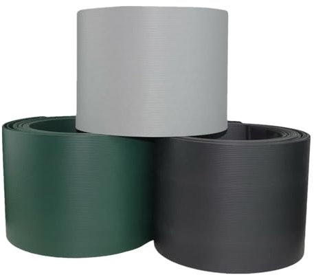 home Trends Sichtschutzstreifen für Doppelstabmatten 900 g/m² ohne Montageclips PP Zaunfoile Zaunblende Windschutz Balkon Garten Zaunsichtschutz (hart PP - Grau, 26m x 19cm)