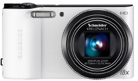Samsung WB150F Compact Digital Camera 14.1MP with 18x Optical Zoom 3.0-Inch LCD White (Renewed)