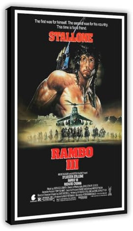 KBGDFSDF Rambo 3 Filmposter auf Leinwand, Schlafzimmer, Dekoration, Landschaftsdekoration, Geschenk, 20 x 30 cm