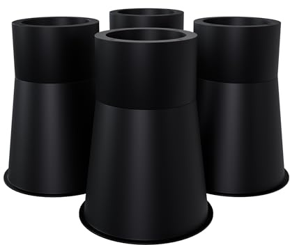 Aufun 8 Stück Möbelerhöhung Betterhöhung (4 hoch und 4 kurz), Höhenverstellbar Tischhöhe erhöhen Möbelerhöher Tischerhöher Sofaerhöher (6.5 bis 17cm)für Couch Schreibtisch Bücherregal, Möbel-Hebepads