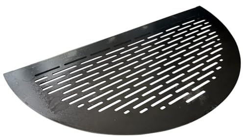 Half Moon Fire Pit Cooking Grill, 60cm or 80cm, 2mm Mild Steel, Semi-Circular BBQ Grate (62cm x 31cm (To fit 60cm fire pit))