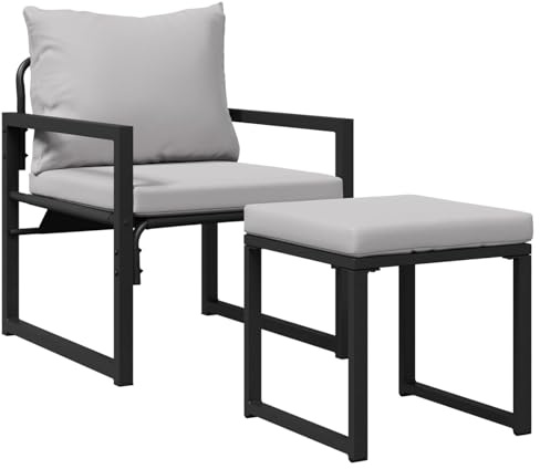 vidaXL Garden Furniture with Cushion Other 4 pcs 61 x 72.5 x 71 cm, Balcony, Rectangular, Modern, Durable, Seats Many, Minimalistic, for Outdoor Relaxation and Gatherings Nature Views