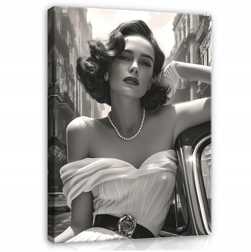 WallArena Leinwand Bilder Frau - 30x40 cm - Glamour Porträt | Leinwandbilder, Bild auf leinwand, Wandbild XXL groß Wandbilder für Wohnzimmer Schlafzimmer Wohnzimmerbilder