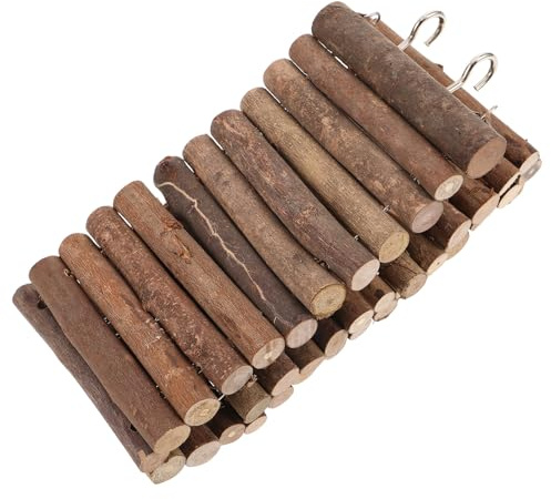 WEKAMOS Kletternet für Hamster Hängeleiter aus Holz für Kleintiere Geeignet für Drinnen als Spielzeug und Ruheplatz für Hamsterhäuser