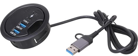 MURYE USB Mounting Desktop Grommet Hole Cable Organization for PC Laptop USB3.0 Type C Device USB Desk Grommet Hole Desktop USB Grommet Hole Dock for PC Laptop Accessories Organization