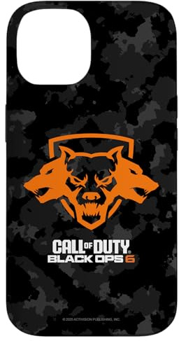 Hülle für iPhone 14 Call of Duty Black Ops 6 Cerberus Logo Camo FPS Video Game