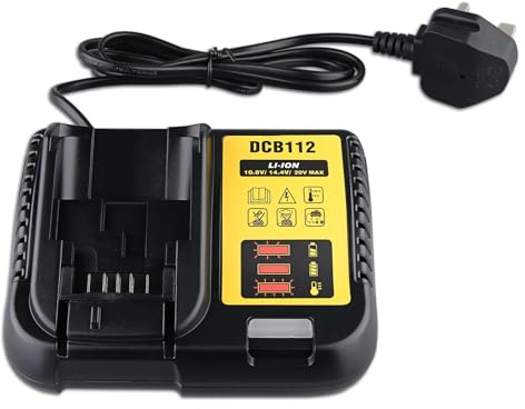 ZEERISA 2A Fast Charger Replacement for Dewalt 12V-20V MAX Li-Ion Batteries Compatible with DCB112 DCB101 DCB105 DCB107 DCB115 DCB120 DCB126 DCB200 DCB204 DCB206 LED Indicator