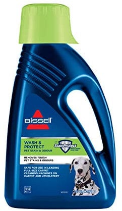 BISSELL Wash & Protect Pet | detergente para limpiadores de moquetas y alfombras | aspiradores limpiadores | 1 de 1,5 l | acero inoxidable 18/8 | 1,5 litros | 1087N