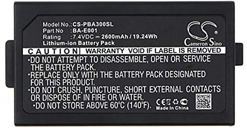 CS-PBA300SL Akku 2600mAh Kompatibel mit [Brother] P-Touch H300/LI, PT-E300, PT-E500, PT-E550W, PT-H300, PT-H300LI, PT-H500LI, PT-P750W, für [Sonel] PAT-10, PAT-2 Ersetzt BA-E001, PJ7, WAAKU19