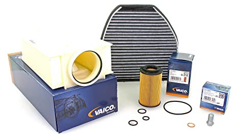 Innenraumfilter Luftfilter Ölfilter Satz passend für MERCEDES-BENZ W212 VAICO