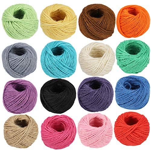 400 Mt/Rolle 2mm Natürliche Jute Seil Hanf Schnur Starke Schnur Starke Seil String für DIY Handwerk Hausgarten Deco (16 Farben)