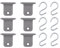 Fiamma Markisen S-Haken Set Omnistor 7 mm Kederschiene Hangers Kit (6)