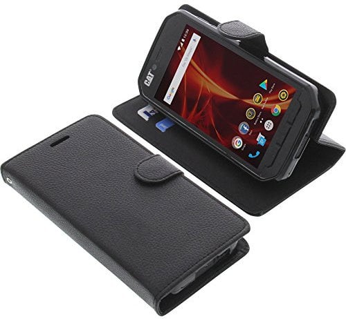 foto-kontor Custodia a Libro Compatibile con Cat S41 Cover di Colore Nero
