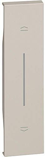 Bticino KM05 Cover Living Now da Applicare su Pulsante Interbloccato (Art. K4037) e Comando Tapparelle Connesso (Art. K4027C), Cover Illuminabile, 1 Modulo, Colore Sabbia