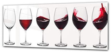 ConceptCrystal Glasbild Wandkunstwerk 125 x 50 cm – Wein