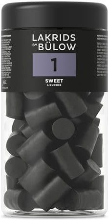 LAKRIDS BY BÜLOW - 1 - Sweet - 360g - Vegane Gourmet Lakritze aus Dänemark - Glutenfrei & ohne Gelatine - Dose aus 100% recyceltem PET