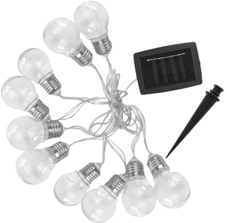 Lumi jardin Schlanke Solargirlande mit 10 Glühbirnen 3.8M Dixy