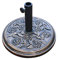 SmashingDealsDirect Garden Parasol Base - 9kg Cast Iron Effect Base Umbrella Stand | Floral Design Bronze Finish | Heavy Duty Round Antiqued Patio Umbrella Base