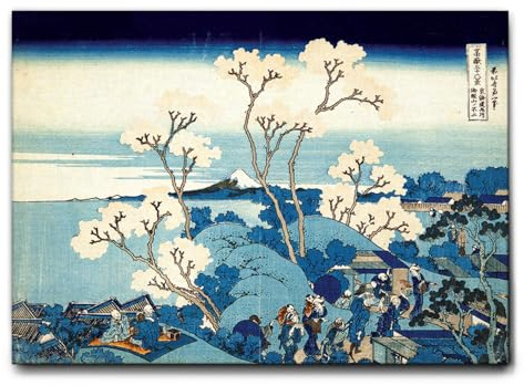 Giallobus - Quadro - Hokusai - Il Fuji da Gotenyama presso Shinagawa sul Tokaido - Tela Canvas Telaio Standard - 140L x 100l cm - Pronto da appendere - Quadri moderni per la casa
